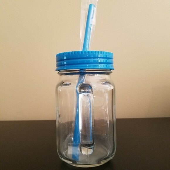 Glass Mason Jars Mug Pig Logo Set of 2 - Picture 6 of 12